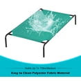 thumbnail image 5 of Elevated Dog Bed Cooling Raised Dog Cot Indoor Outdoor Waterproof Dog Cat Bed Portable Pet Cot for Small Medium Dogs Cats, Green, 5 of 7