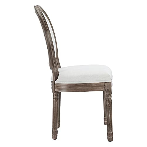 Details about   Canglong Farmhouse Dining Room Chairs Fabric Round Bei 