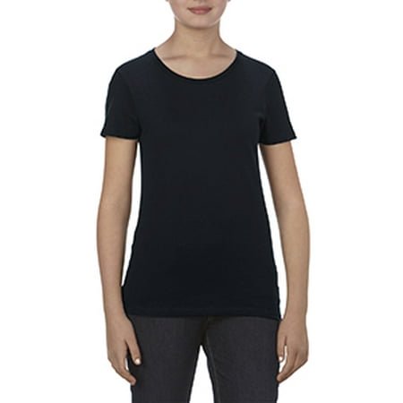 Missy 4.3 oz., Ringspun Cotton T-Shirt - BLACK - 3XL