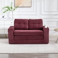 thumbnail image 2 of CQSXDA 2 In 1 Convertible Sofa Bed With Fold Out Floor Couch Design With Pillows For Lounge Settings, Wine Red, 2 of 18
