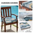 thumbnail image 3 of Outdoor Patio Cushion Covers 2 Pack Grey Marble Patio Chair Cushion Covers with Ties and Zipper Gold Cloud Waterproof Outdoor Seat Cushion Covers for Patio Furniture 22"x20", 3 of 9