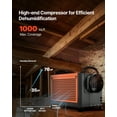 thumbnail image 2 of VEVOR 70 Pints Commercial Dehumidifier with Drain Hose, Portable Crawl Space Dehumidifiers for Basement Storage Room Industrial, Auto Defrost/Drainage, Heavy-duty Galvanized Steel, LED Indicate, 2 of 9
