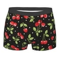 thumbnail image 4 of Goofa Sweet Red Cherry Printed Men's Boxer Briefs Underwear, Moisture-Wicking Underwear, Trunk,Soft and Breathable Cotton Underwear-, 4 of 9
