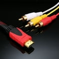 thumbnail image 3 of Mistaha HD RCA Audio Video Cable HD to 3 RCA Male AV Wire Cord 1.5M, 3 of 8
