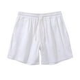 thumbnail image 5 of Hwmodou Men Pants Sports Male Solid Color Linen Shorts Pocket Design Pants Versatile Trendy Spring And Summer Pants Holiday Party Slacks For Man, 5 of 5
