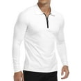thumbnail image 6 of HAOMEILI Men's Zipper Polo Shirt Casual Knit Short/Long Sleeve Polo T Shirt Classic Fit Shirts, 6 of 7