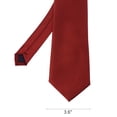 thumbnail image 3 of NYFASHION101 Men's Solid Color Polyester Tie PS64-Crimson, 3 of 3