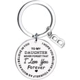 thumbnail image 1 of TIMIFIS Key Chain To My Daughter Message Keychain Stainless Steel Initial Last Name 26 Letter Family Inspirational Keychain Gift Valentine'S Day Gift, 1 of 1