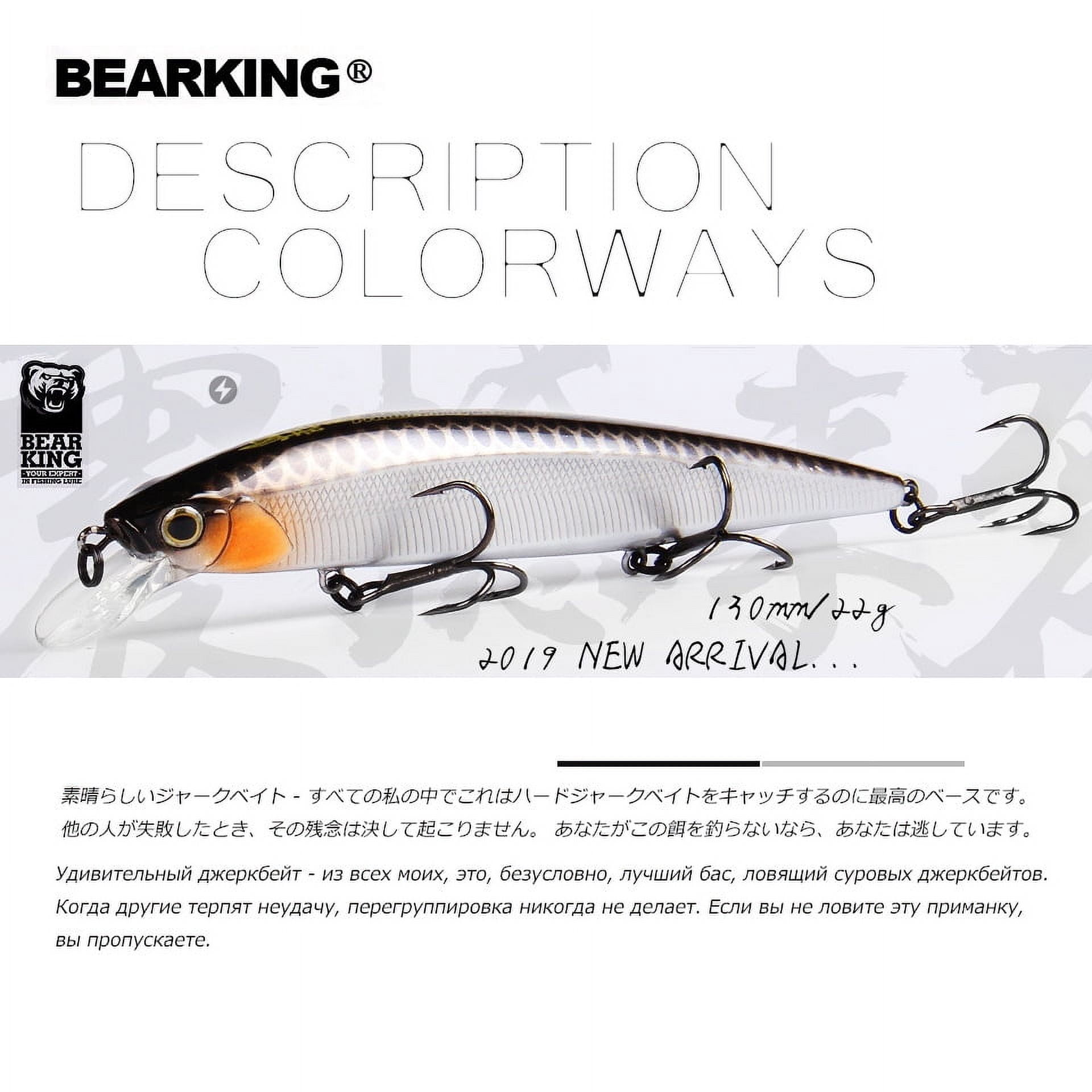 3PCS/Set BEARKING 130mm 22g SP Hot Fishing Lures, Assorted Colors, Minnow Crank Tungsten Weight System Wobbler Model Crank Bait