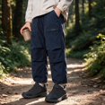 thumbnail image 2 of Hienoo Boys Performance Snow Pants Lined Zip Pocket Pants Elastic Waist Trousers, 2 of 9