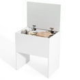 thumbnail image 1 of Gymax Tabouret de Coiffeuse avec Dessus Rabattable de Rangement et Coussin de Siège Rembourré Doux pour Chambre, 1 of 10