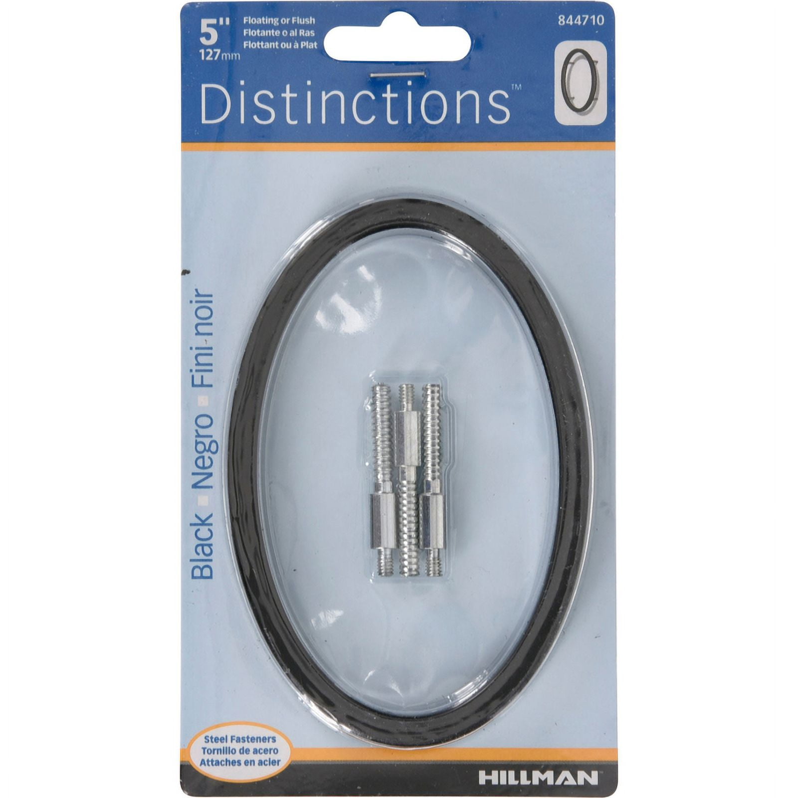 Hillman 5028374 5 in. Black Metal Number 0 Screw-On - Pack of 3