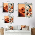 thumbnail image 4 of Designart "Solitary Tree Amidst Terra Cotta Mountains I" Landscape Mountains Framed Wall Art Set Of 2 - Traditional Orange Framed Wall Art Set Of 2, 4 of 6