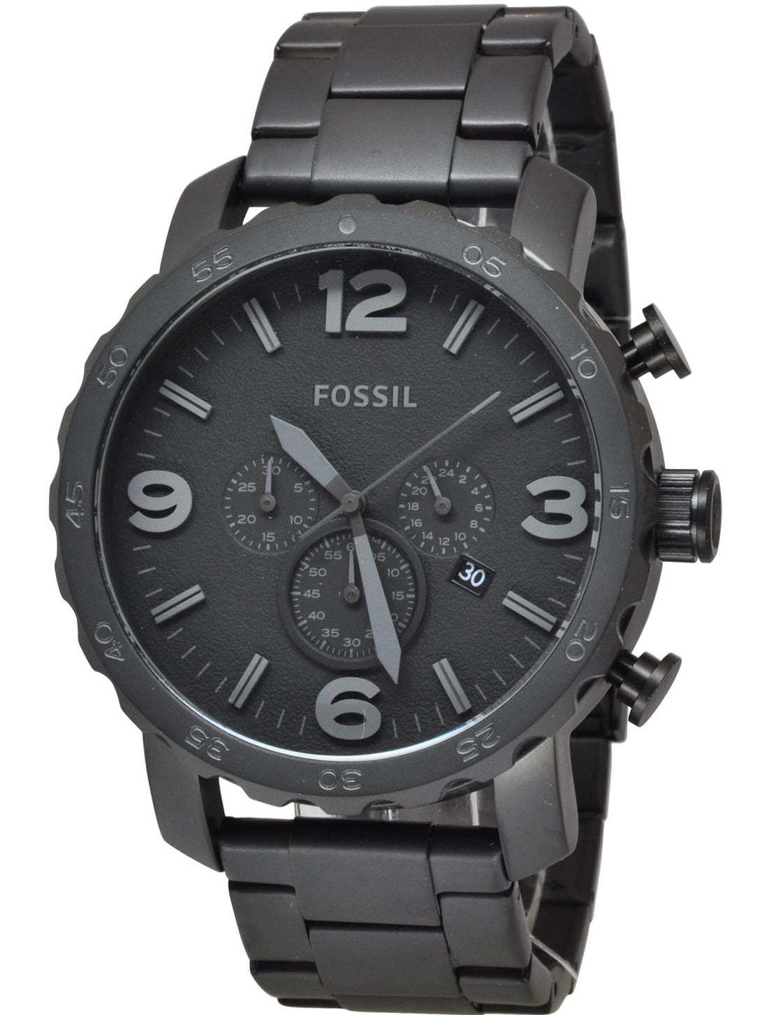 Fossil Men's Nate 50mm Gun Metal Steel 