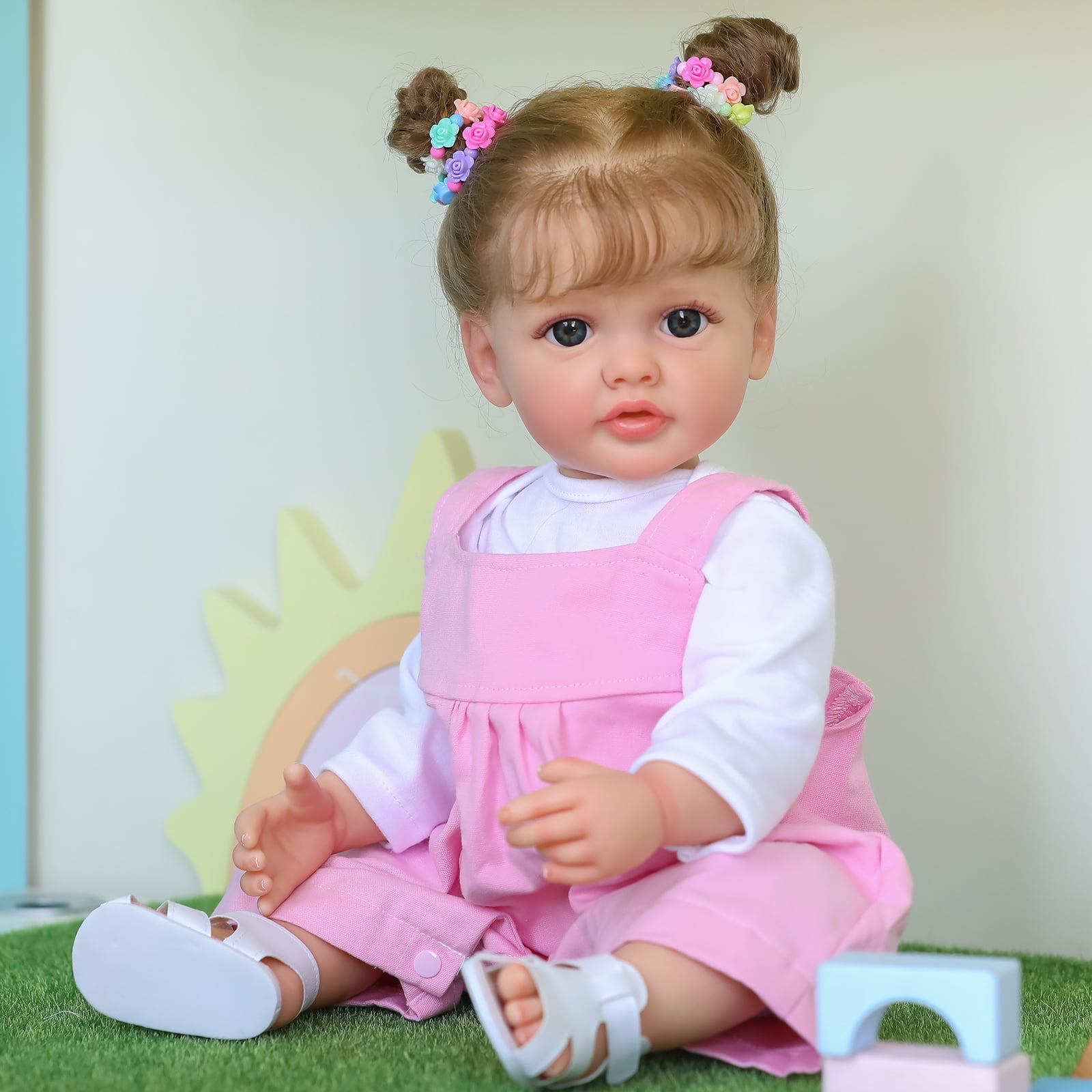 Lifelike Reborn Baby Dolls - 22 inch Realistic Newborn Baby Girl Doll Adorable Real Life Baby Dolls Girls Toddler with Gift Box for Kids Age 3+