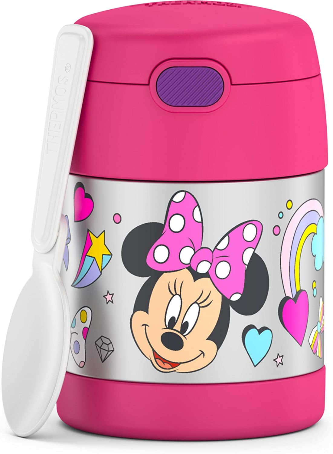 THERMOS - 10Oz Stainless Steel Insulated Food Jar with Spoon, Preschool Minnie