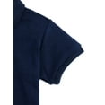 thumbnail image 3 of Wonder Nation Toddler Girls School Uniform Short Sleeve Interlock Polo Shirt, 2-Pack, 3 of 3