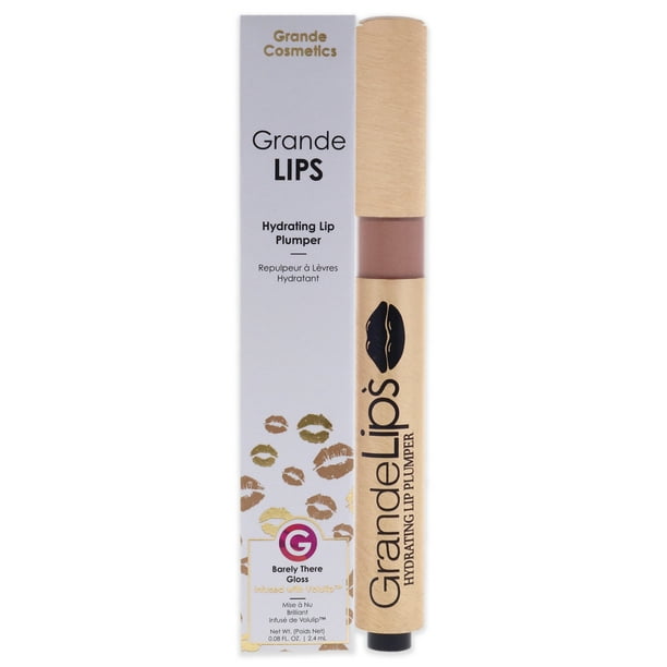 Brillo de Labios Grande Cosmetics Relleno de Labios Hidratante Grande Lips Barely There 0.08oz