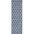 thumbnail image 4 of Unique Loom Trellis Collection Area Rug - Philadelphia (2' x 6' 1" Runner Light Blue/Beige), 4 of 13