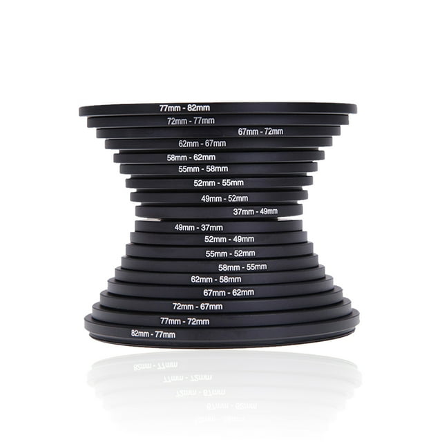 Moyic 18 Uds lente de cámara arriba abajo anillos de paso adaptador de filtro de Metal Universal conector cámaras accesorios fotografía accesorio Accesorios de cámara y óptica