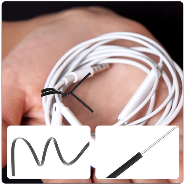 OUNONA 1000Ud Para Jardinería Y Organización De Cables Con Reforzado Negro Y PVC