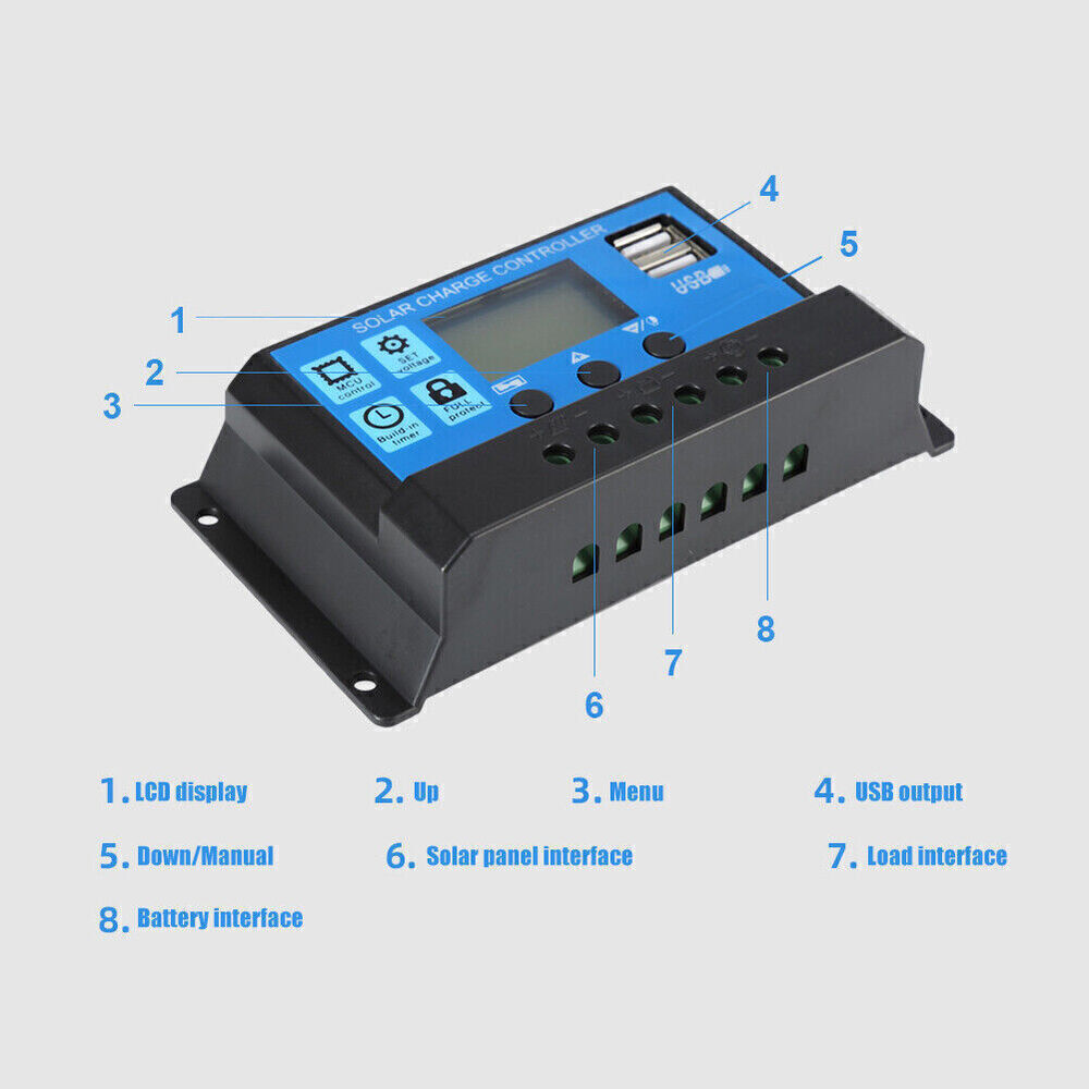 ligaofeng 12V 6000-W Surge Power Inverter with Dual USB Ports, MCU LCD Display