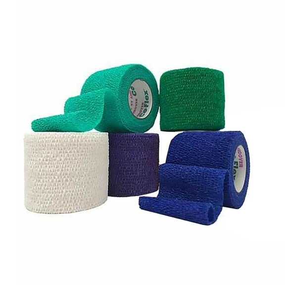 CoFlex Latex Self-Adherent Cohesive Bandage Multi-color NonSterile 2" x 5 yard 36 Ct