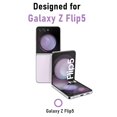 thumbnail image 2 of CASEFIV for Samsung Galaxy Z Flip 5 Case,Built in Front Screen Protector,Gold Glitter Marble Pattern Hard PC Slim Shockproof Full Body Drop Protective Case,Purple, 2 of 8