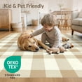 thumbnail image 4 of ODIKA 9'x12' Washable Area Rug Nursey Checkered Plaid Traditional Neutral Nirsery Gingham Farmhouse for Dining Room, Basement, Large Office, Non-Slip Chair-Friendly, 4 of 7