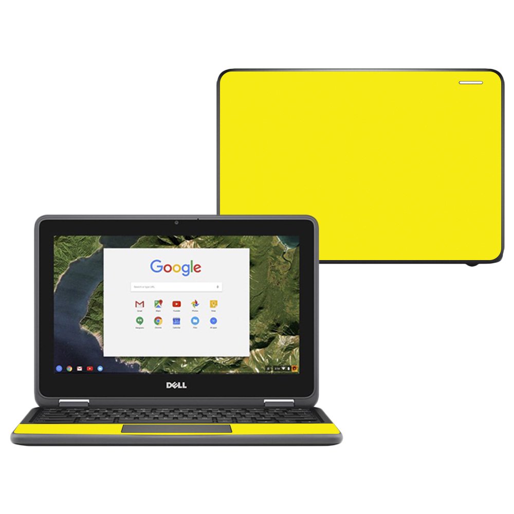 Skin Decal Wrap for Dell Chromebook 11" 3180 sticker Solid Yellow