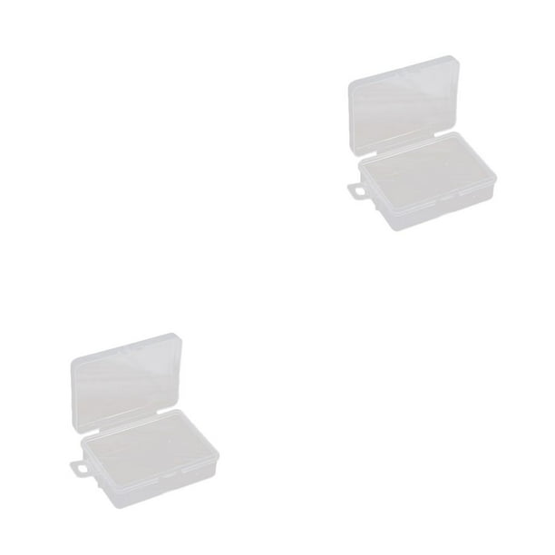 Yuarrent Transparent Jewelry Box Portable Waterproof Hanging Rings Lid Case Travel Storage Leakproof Indoor Container Pills with Transparente 2piezas