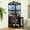 Black, variant on EastVita Industrial Corner Bar Cabinet With Power Outlet,64.2"Tall Wine Cabinet With LED Lights&Glass Holder,5-Tiers Liquor Cabinet With Storage,Corner Display Shelf for Living Room/Kitchen