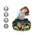 thumbnail image 2 of Tropical Storage Toy Bag Chair, Chameleon Lizard and Wildflowers in an Exotic Scene Reptile, Stuffed Animal Organizer Washable Bag, Small Size, Charcoal Grey Multicolor, by Ambesonne, 2 of 3