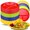 Multicolor, variant on 10 Inch 3-Compartment Black Disposable Plastic Plates For Party Events