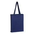 thumbnail image 2 of Q-Tees Q800GS Canvas Gusset Promotional Tote-Navy, 2 of 2
