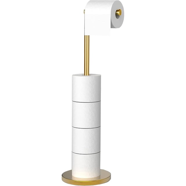 Soporte para Papel Higiénico de Baño, Porta Rollos de Papel, Toilet Paper Holder, Toallero de Papel Dorado