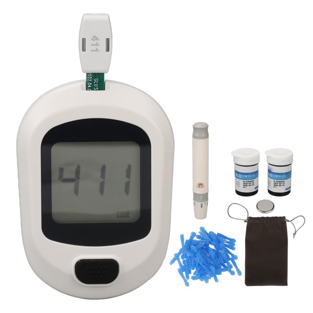 Kit de prueba de azúcar en sangre, monitor de glucosa en sangre 50 Kit de monitor de glucosa en sangre Probador de glucosa en sangre meticulosamente diseñado
