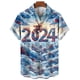 thumbnail image 2 of Camisa de dragón chino con estampado 3D de moda 2024 para hombre, camisa hawaiana de verano a la moda, blusa holgada con solapa y botones, 2 of 4
