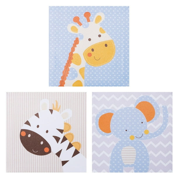 Jungle Fun Canvas Wall Art 3 Pack - Walmart.com - Walmart.com