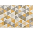 thumbnail image 4 of 2â€™ x 6â€™ Yellow Triangular Lattice Area Rug, 4 of 5