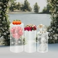 thumbnail image 5 of Cylinder Pedestal Stands for Party 3Pcs Clear Pedestal Display Plinth Pillars Round Cake Stand Cylinders for Wedding Party Art Decor 35.4''(L),29.5''(M),23.6''(S), 5 of 7