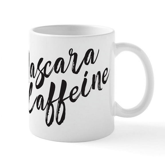CafePress - Mascara & Caffeine - 11 oz Ceramic Mug - Novelty Coffee Tea Cup