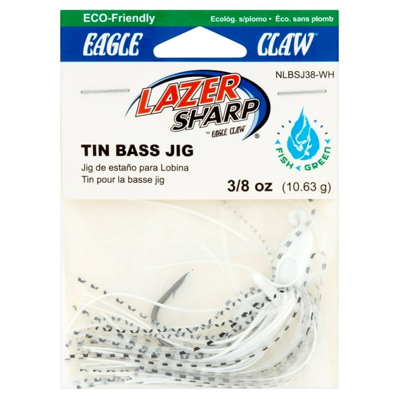 Eagle Claw Bass Tin Fishing Jig 3/8 oz., White