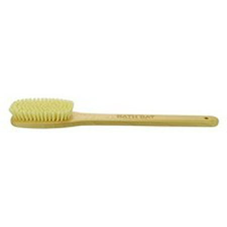Kent FD5 Beechwood Wood Long Handle Shower Bath Body Brush. For Skin Exfoliate and Massage. 100% Boar Bristles. Best Back Body, Foot and Leg Scrubber Brushing for Wet and Dry Body. Made