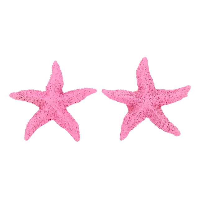 2pcs Resin Marine Animals Statue Ornament Fish Tank Landscaping Decoration Home Decor