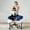 Off-White, variant on Pinmoco Cross Legged Office Chair, White Boucle Ergonomic Criss Cross Swivel Desk Chair, Heavy Duty Wide Seat for Meditation & ADHD, Armless