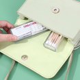 thumbnail image 3 of Cotton Swab Storage, 2 Pieces Mini Portable Travel Plastic Cotton Swab Box Transparent Cotton Swab Box for Cotton Swab Hair Band Toothpick (Transparent), 3 of 5