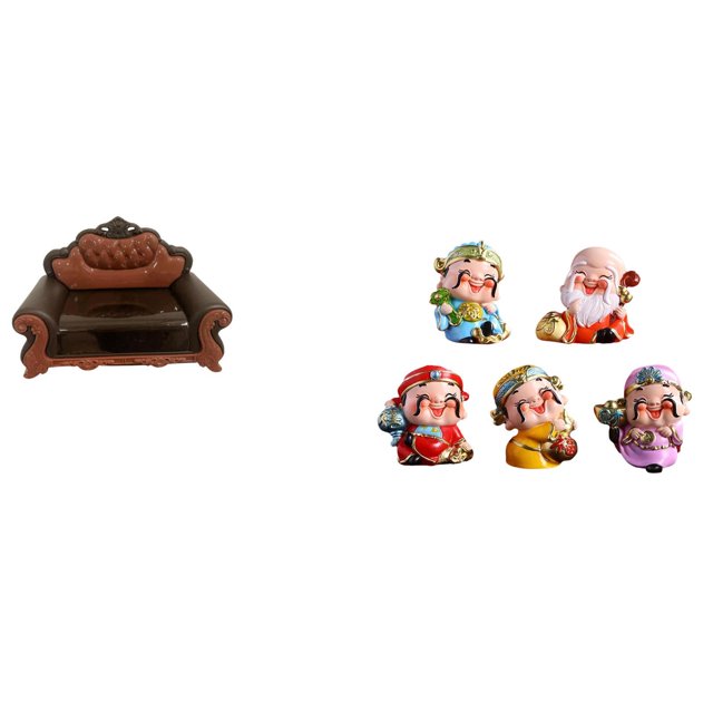 Sofá Miniatura, Sillón Individual, Modelo DIY, Accesorio, Mueble, Habitación, Micropaisaje, Regalo, Decoraciones, Figuras Del Dios De La Fortuna, Escultura De Mesa, Mini Estatuas De Resina,