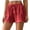 Red, variant on Hurxie Women's Wide Leg Shorts Drawstring Elastic Waist Vacation Casual Shorts Light Blue,M