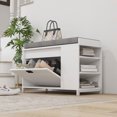 thumbnail image 2 of HOMCOM Banc à Chaussures avec Tiroir Rabattable, Coussin, 6 Paires pour Entrée, 2 of 10